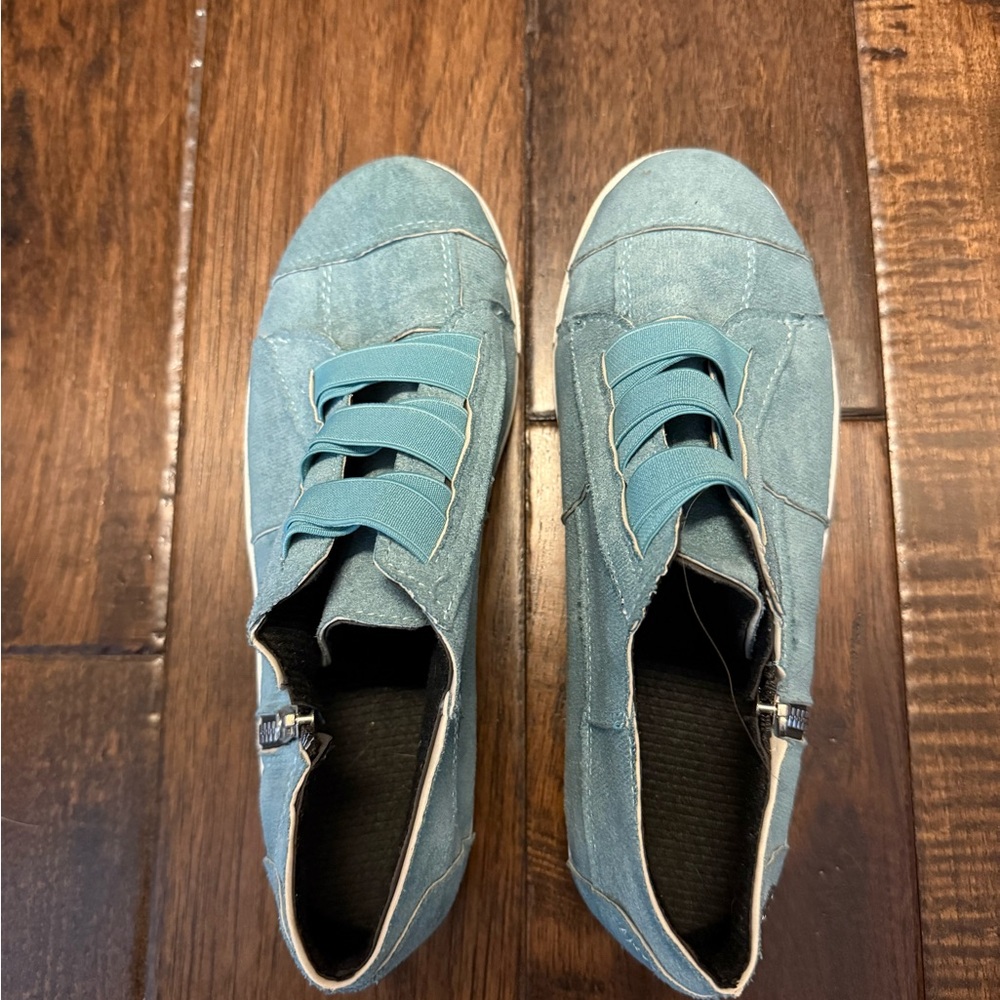 Teal Slip-On Sneakers